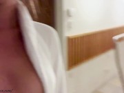 Hotel Spa public masturbation, almost caught (SAUNA+RISKY)