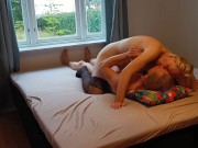 Hot busty blonde MILF has 2 orgasms during passionate real sex. Hot stuff! 15/16