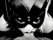 Naughty kitty gets a throat pie 3/16