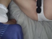 Caught my girlfriend masturbating after college. Her mom said I could go upstairs. 5/16