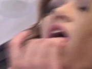 Blonde teen gets her asshole fucked dressed in latex 1/16