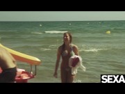 Bikini beauties lick each other's pussy to intense orgasms 2/16