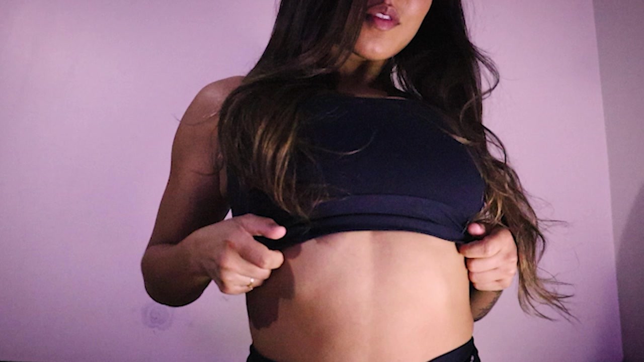 Step sis arrived from the gym very horny