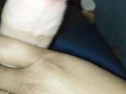 Ebony milf sucking Big white cock POV 💦🍆 16/16