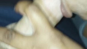 Ebony milf sucking Big white cock POV 💦🍆