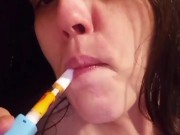 Smoking Compilation Vape Pen 420 Smoke Bong Hit Getting High Stoner Stoned Long Hair Hippie Slut OF 12/16