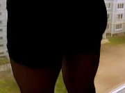 RISKY MASTURBATION RIGHT IN FRONT OF PANORAMIC WINDOWS WITH A VIEW OF THE WHOLE CITY! 2/16