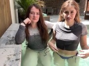 Rate our Wet T-Shirt Contest! Horny Redheaded PAWG v. Slutty Blonde! Are these shirts better wet 13/16