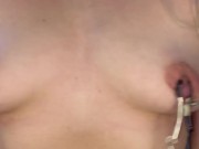 Big nipples playing with clamps. Find more OF devi_darker 2/16