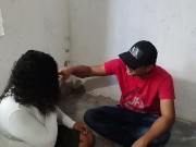 Stepsiblings explore having sex for the first time while they are alone in the house 2/16