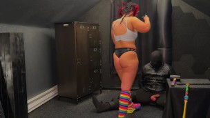 Rainbow Ballbusting!!! Finish with bat swings...or do I