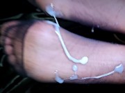 Cum in Nylon stockings,  Nylon Fetish, Cum in Soles 13/16