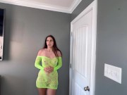 4k Transparent Neon Dress Try on! 10/16