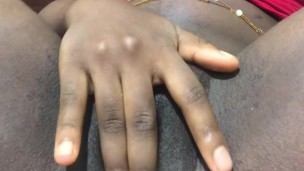 Ebony homemade solo masturbation