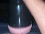 Fucking my fleshlight moaning mommy 13/16