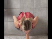 GIVING A SLOPPY BLOWJOB ON HER KNEES AND THINKING ABOUT HER DADDY 2/16