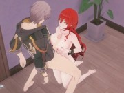 Sexy Himeko shows off her big tits and big ass while getting filled with cum 4/16