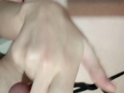 femboy cums in chastity with anal vibe buttplug 3/16