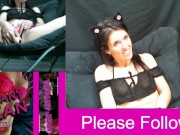 Live - Duel View Dildo Play and Fingering in Kitty Cosplay lingerie amateur milf 2/16