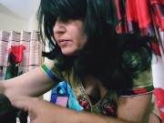 Slutty Milf Moves Her Panties Takes Pussy Out. 15/16