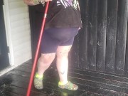 Piggy scrubs porch 5/16