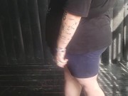 Piggy scrubs porch 8/16