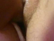 ASMR close up of pussy getting fucked by huge hard cock.  Milf has multiple gushing orgasms. 12/16