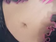 Probando lencería nueva en el espejo 1/16