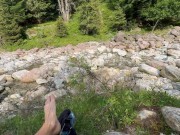 Young guy jerks off next to a river 5/16