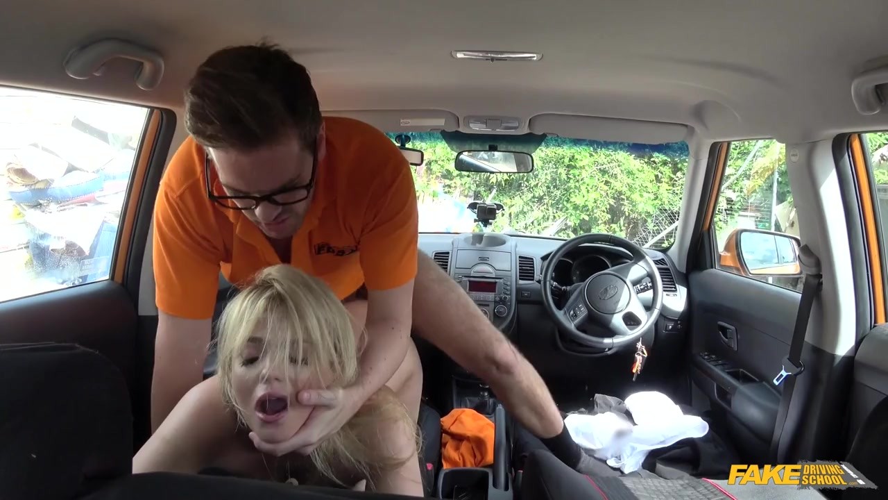 Fake Driving School - Posh blonde with PERFECT TITS is fucked all over the inside of a car - RedTube