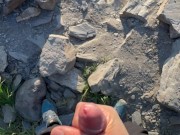 Sporty man has a quick masturbation after exploring ruins 13/16