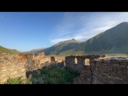 Sporty man has a quick masturbation after exploring ruins 7/16