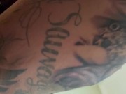 Fucking a hot milf from behind while I choke her with a belt around her neck 6/16