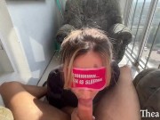 Real cute romantic sex on the balcony with cum on the ass 2/16