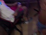 Her tight pussy is stretched by big dicks at a house party in front of her boyfriend 10/16