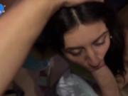 Her tight pussy is stretched by big dicks at a house party in front of her boyfriend 12/16