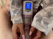 I pumped my slave's cock with a pump! And fucked his urethra! 2/16