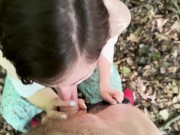 Je SUCE une bonne queue en pleine forêt 🌲🌳! 8/16