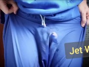 Desperately holding and wetting my scrubs and boxers 12/16