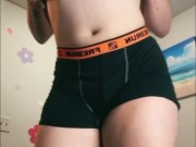 Undressing so I can suck on FAT dildo 1/16