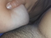 My milf slave jerks my clit with big tits until orgasm 5/16