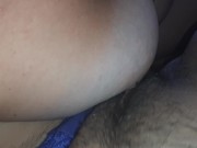 My milf slave jerks my clit with big tits until orgasm 7/16
