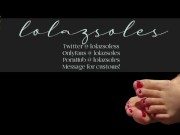 Red pedicure Footjob makes him cum so quick! (OF and Manyvids in bio!) 2/16