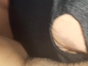 My submissive masked slave kisses, licks, sucks my pussy 9/16