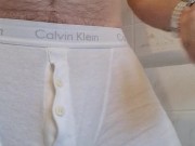 Wetting my Calvin klein boxer shorts 2/16