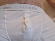 Wetting my Calvin klein boxer shorts 4/16