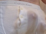 Wetting my Calvin klein boxer shorts 8/16