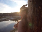 BDSM bunny walks in the forest 5/16