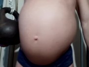 I play with my huge drum on OF💥Bubbling, burping, and also high pressure, which resists my kettlebe 12/16