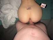 My lousy stepbrother soiled a toy *cum from anus* and paid for it (with a cumshot) cum from his dick 12/16